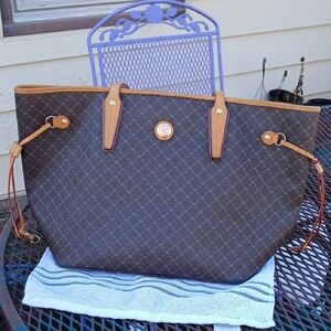 Rioni Moda Italia Leather-trimmed Tote Shoulder Bag